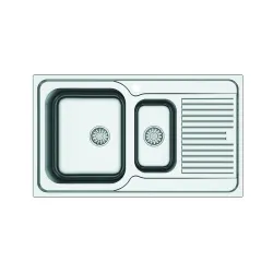 Virtuvinė plautuvė Thema Lux, 86 cm x 50 cm x 15 cm, nerūdijančiojo plieno sp.