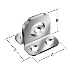 Slēdzene Vorman, sudraba krās., 35 mm x 35 mm