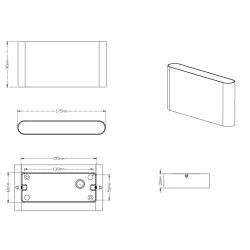 Āra lampa thames ii led 4.5w ip54 balts