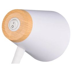 Galda lampa pongo led balta