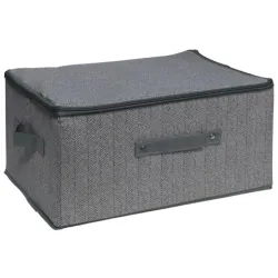 Uzglabāšanas kaste 40x30x21cm auduma, pelēka