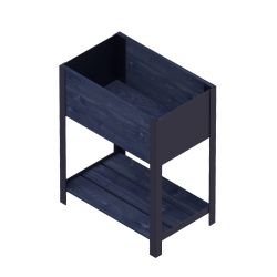 Paaugstināta dobe modern box78x36 melna