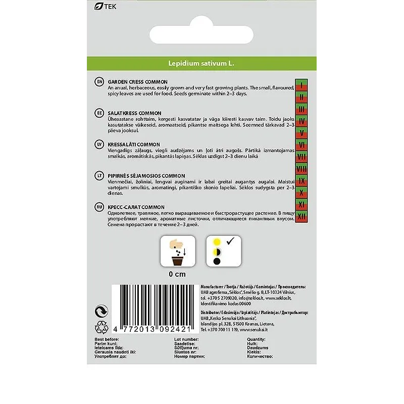 Sēklas Okko kressalāti Common, 4 g