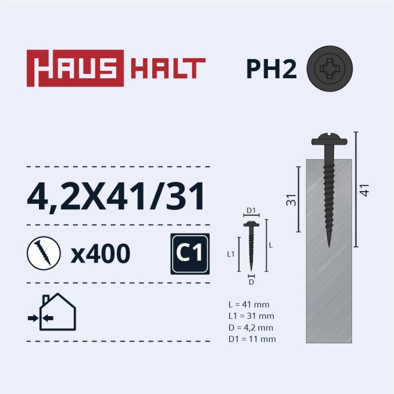 Skrūve pašgriez 4,2x41-31 met-met,400,