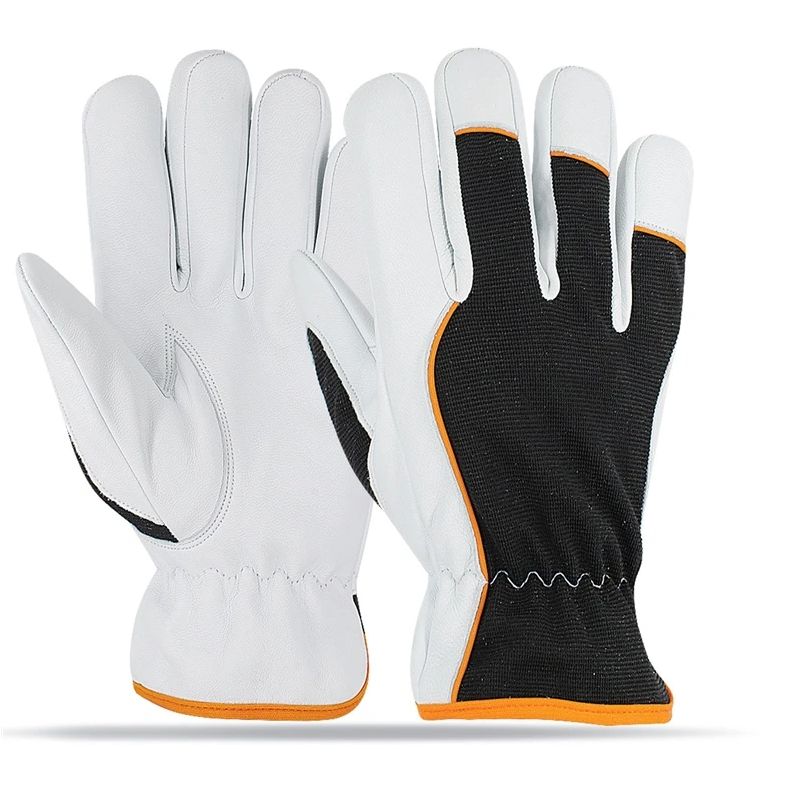 Darba cimdi āda, sniega, pirkstaiņi Forte Tools AB3383, balta krās.-melna krās., 10