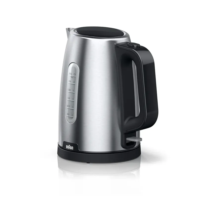 Электрический чайник Braun PurShine WK1500BK, 1.7 л, серебристый-черный