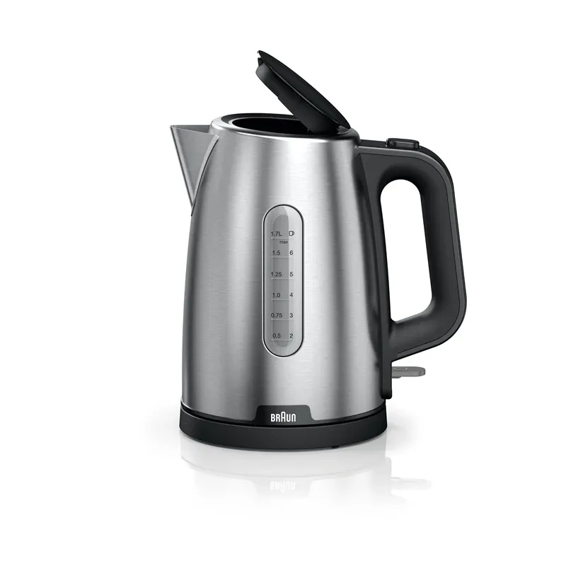 Электрический чайник Braun PurShine WK1500BK, 1.7 л, серебристый-черный