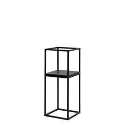 Lillepoti alus Garden Center LILLE, 19 cm x 19 cm, 47 cm, metall, must v.