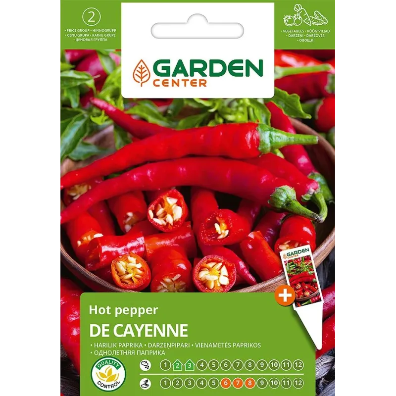 Sēklas Garden Center, asais pipars DE CAYENNE, 0.1 g