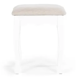 Krēsls 50x30x40cm krēmkr.baltas kājas