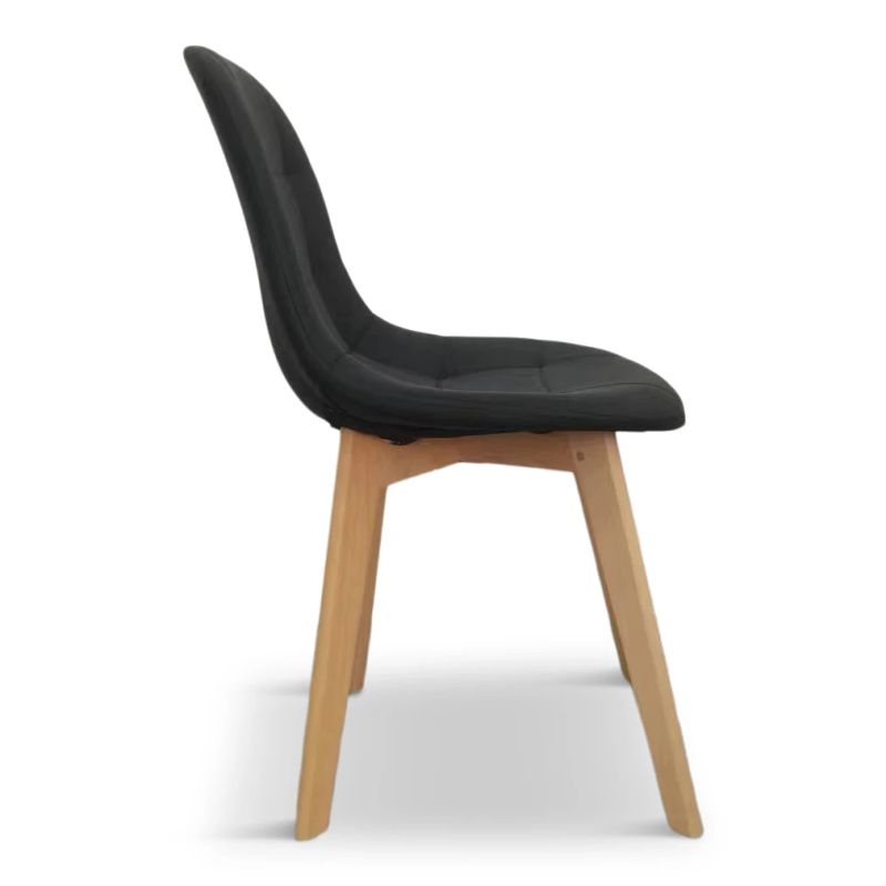 Krēsls ēdamist. 85x47x54 melns āda