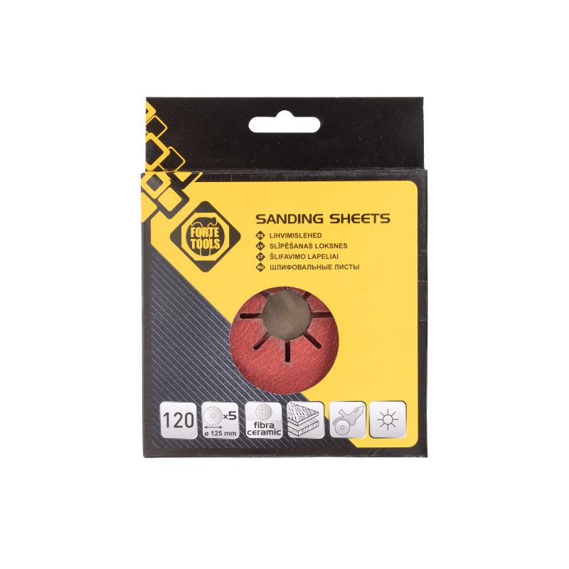 Ceramic fiber discs no120 d125 5pcs ft