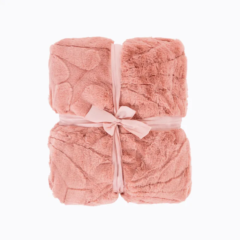 Pledi Domoletti Jacquard Rose, rozā, 140 cm x 200 cm