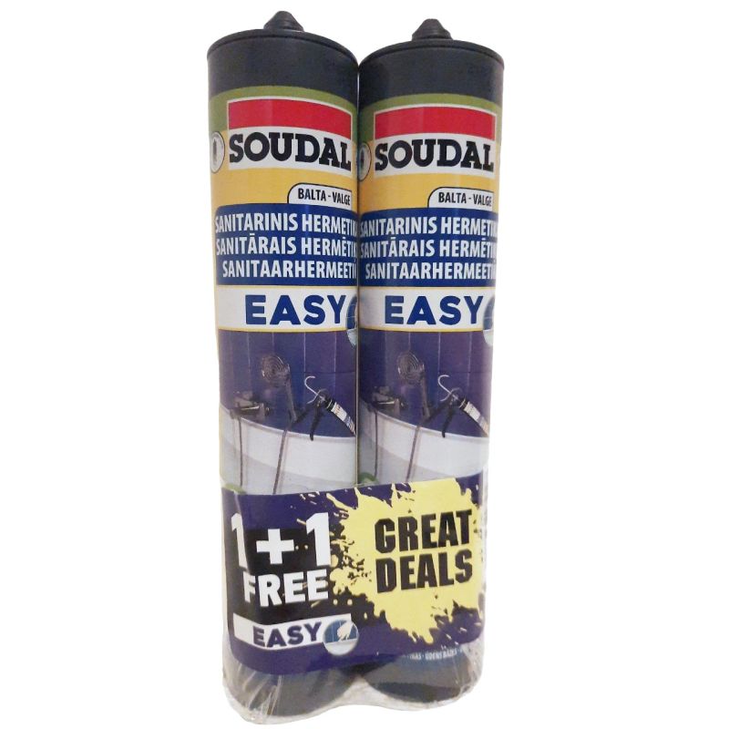 Silikons easy sanitary balts 2x290ml