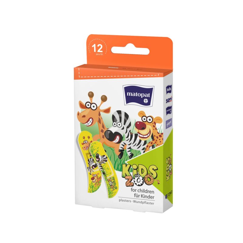 Plāksteri bērniem kids zoo 12gab