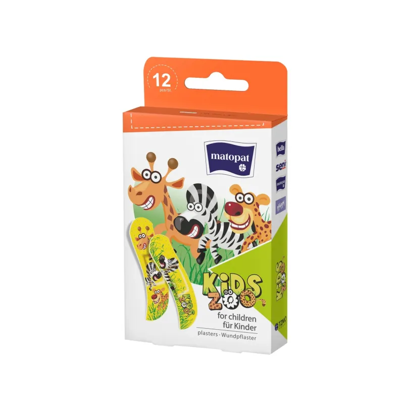 Plāksteris Matopat Kids Zoo, 12 gab.