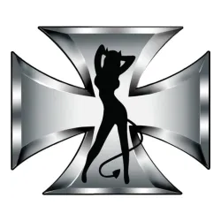 Auto uzlīme velna meitene 11x9.5cm