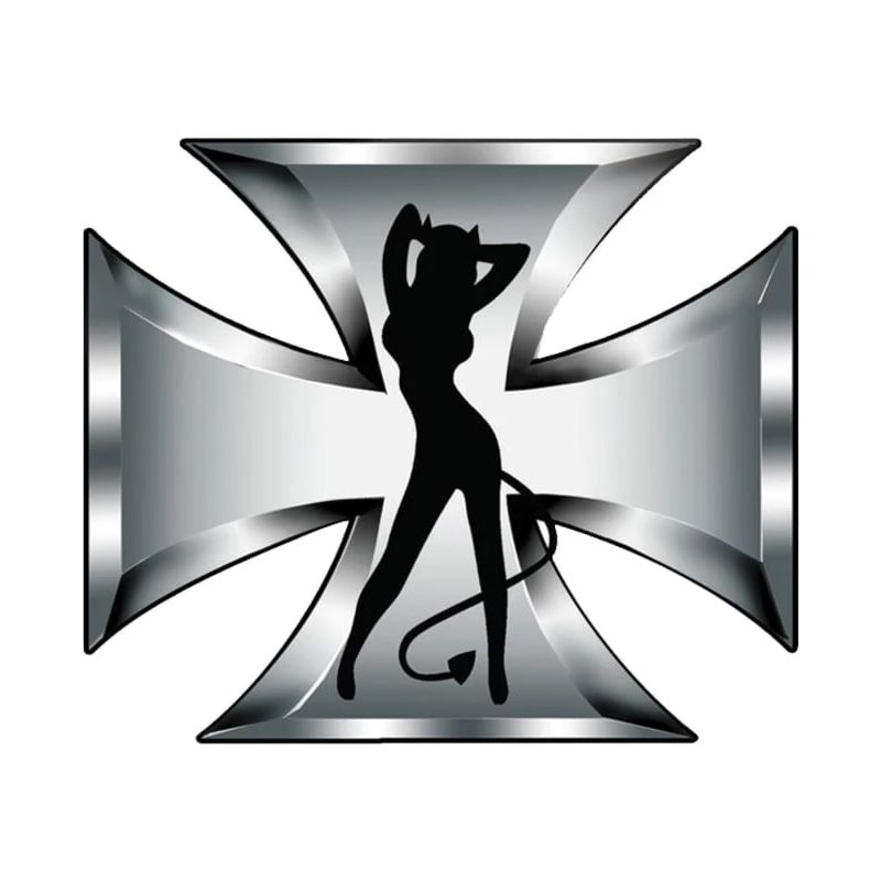 Auto uzlīme velna meitene 11x9.5cm