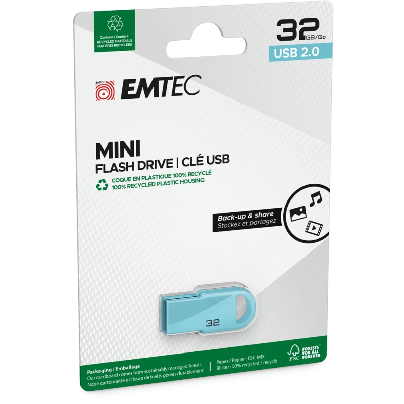 Emtec USB2.0 D250 32GB Mini Blue