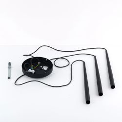 Lampa griestu piano g9 3x8w melna