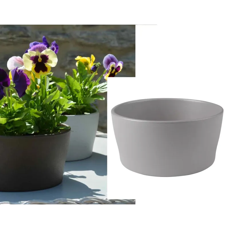 Puķu pods Domoletti, keramika, sudraba krās.