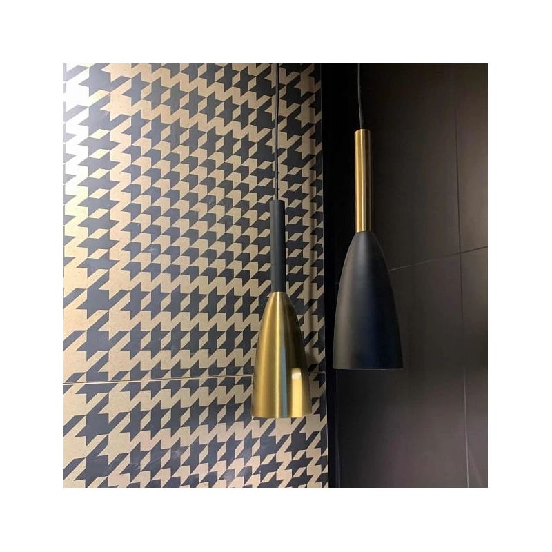 Lampa piekar.solin 3xe27 melna-zelta