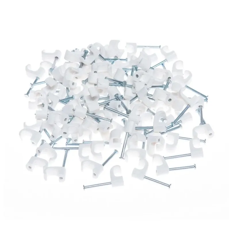 Kabeļu turētājs Thorsman 5 x 8, 5 - 8 mm, balta krās., 100 gab.