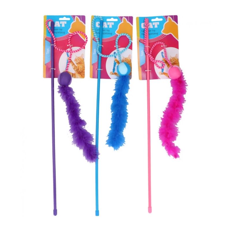 Rotaļlieta kaķim makšķere 57 cm