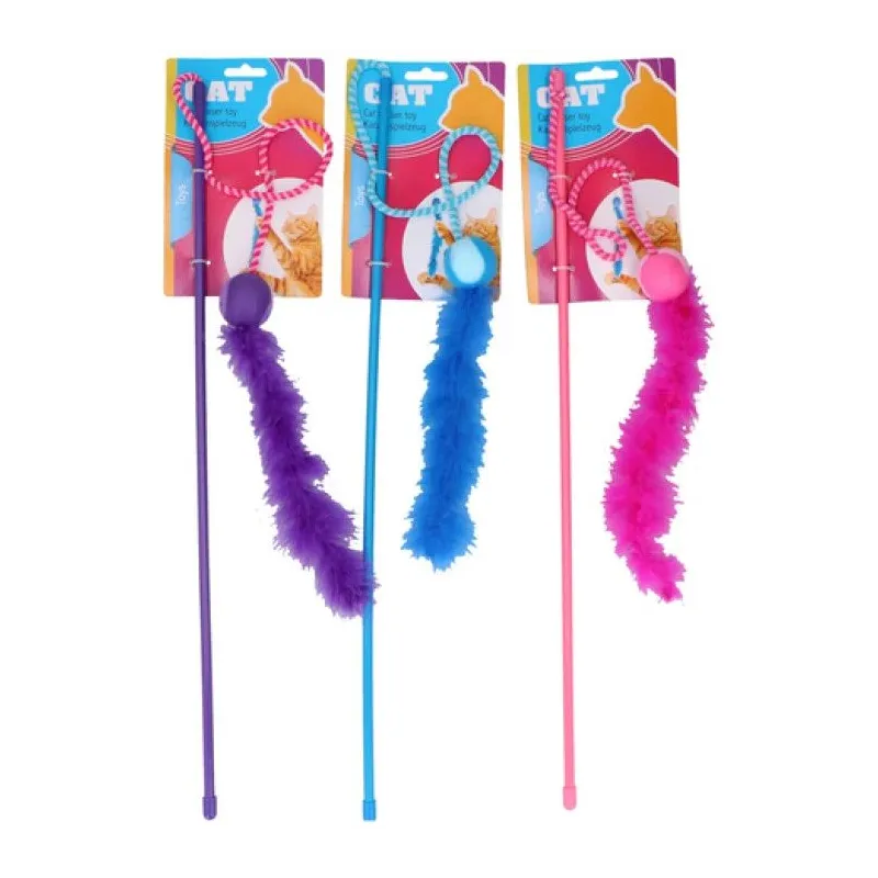 Rotaļlieta uz kociņa kaķiem, ,krāsa-dizains tiek izvēlēts nejauši,