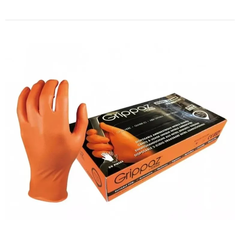 Darba cimdi pirkstaiņi M-Safe Grippaz, oranža, 8-M