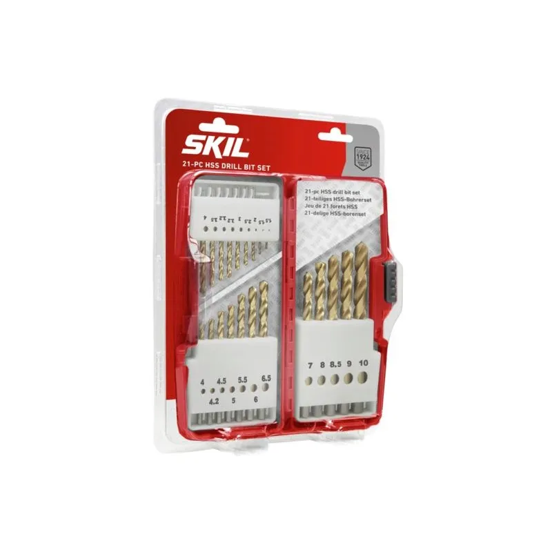 Grąžtų komplektas Skil 2610S00918, medienai-plienui-plastikas, hss, tiesus, 1.5 mm x 25 cm