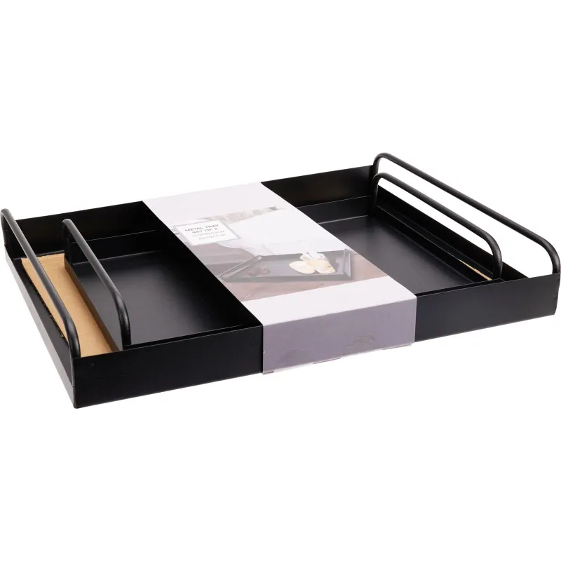 Paplātes metāla 2gab melnas