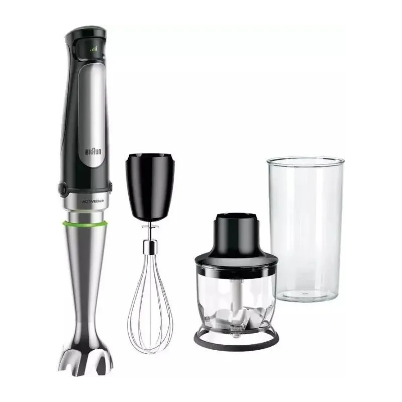 Rokas blenderis Braun MQ7025, melna-nerūsējošā tērauda