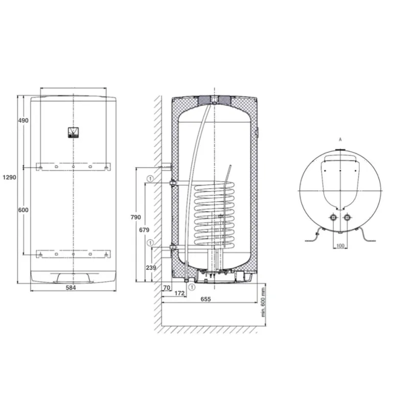 Ūdens sildītājs Dražice OKC 200, 194 l