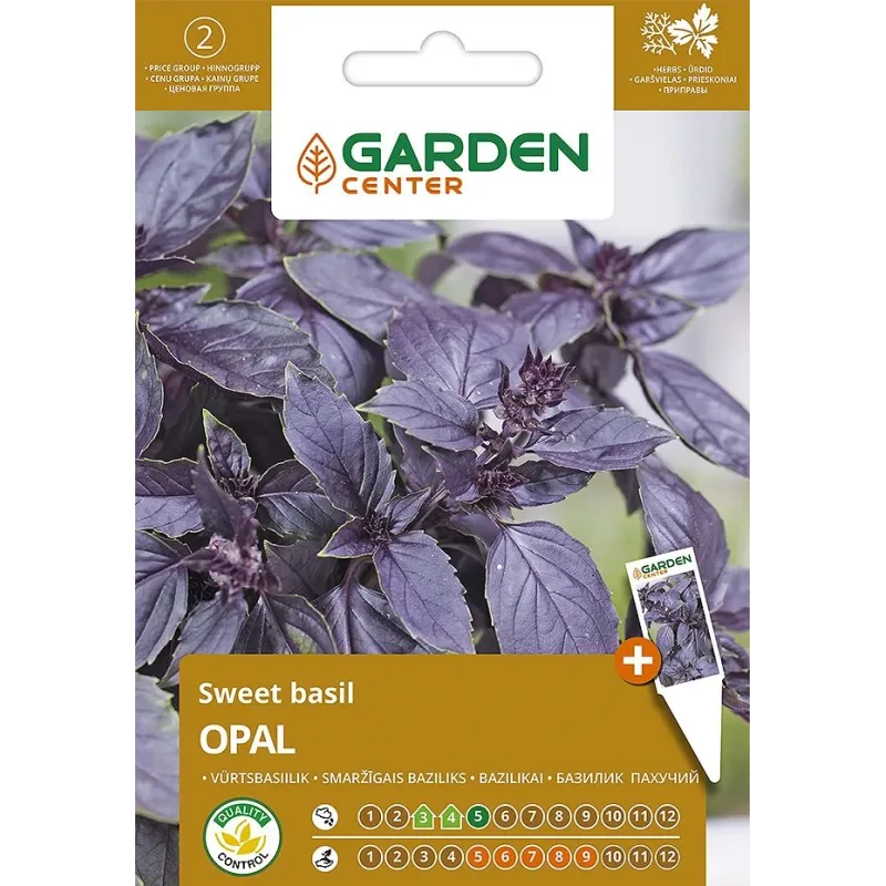 Sēklas Garden Center, smaržojoša baziliki Opal, 0.7 g