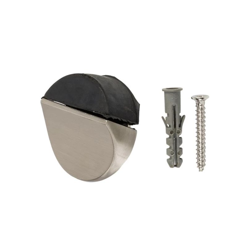 Поддержка двери Haushalt DS084, 1.7 см, DIA 3.9 см, пластик-резина-cталь, никелевый цв.