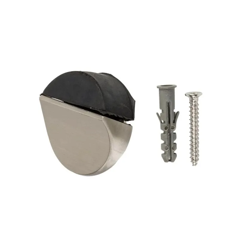 Durvju atbalsts Haushalt DS084, 1.7 cm, DIA 3.9 cm, plastmasa-gumija-tērauds, niķeļa krās.