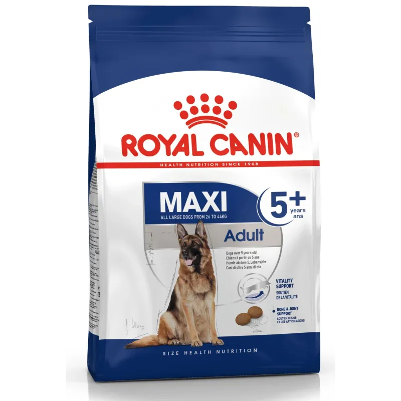 Sausas šunų maistas Royal Canin Maxi Adult 5+, vištiena, 4 kg