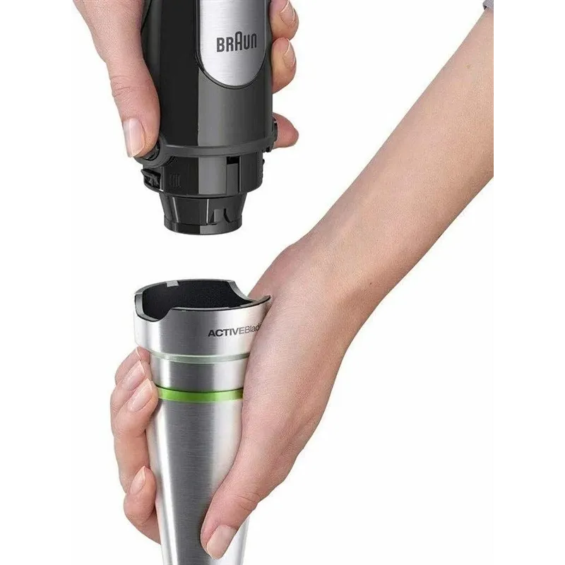 Rokas blenderis Braun MQ7075, sudraba krās.