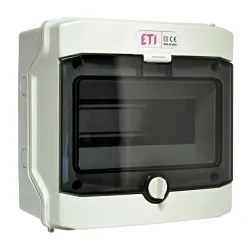 Moduļu panelis ETI ECH 8G, virsapmetuma, IP65, 8 mod., melna krās.-pelēka krās.