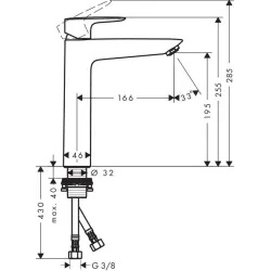 Смеситель для раковины Hansgrohe MySport 71112000, хромовый цв.