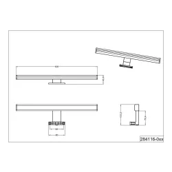 Lampa sienas Trio Lino 284116006, LED, 3000 °K, 1 x 11 W