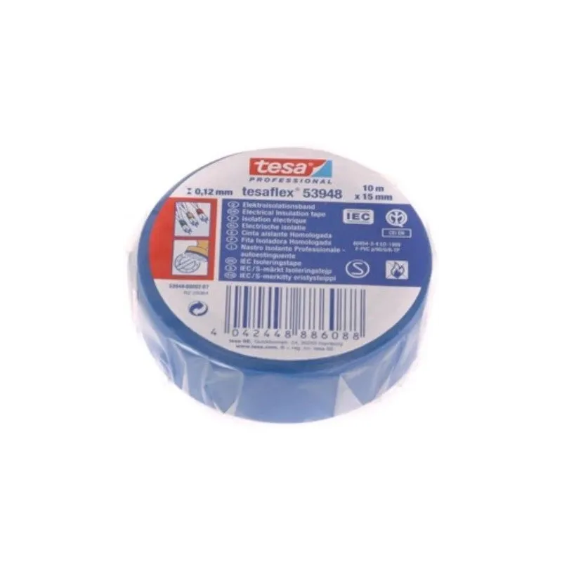 Elektrības izolācijas lente Tesa 53988, zila krās., 10 m