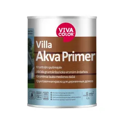 Krāsas gruntēšanai akrila Vivacolor Villa Akva Primer AP, balta, 0.9 l