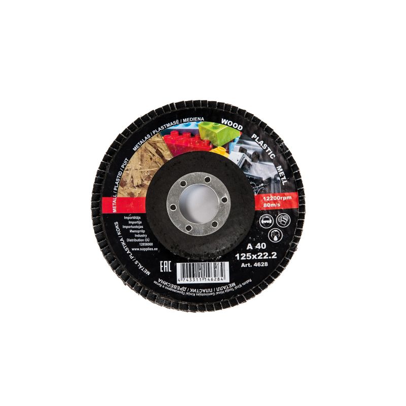 Smilšpapīra slīpdisks 125 22 t a 80 80