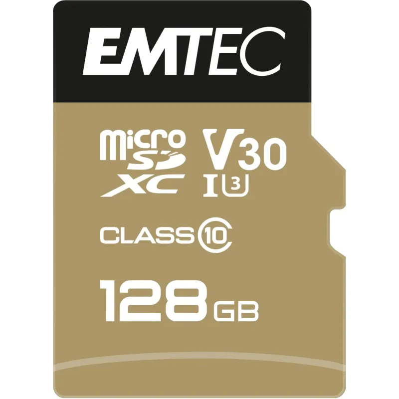Emtec MicroSDHC 128GB UHS-I U3 V30 SpeedIN Pro