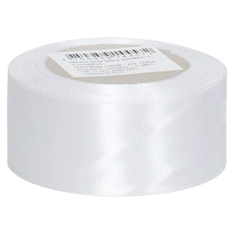 Dāvanu lenta satīna 3.2x1500cm, balta