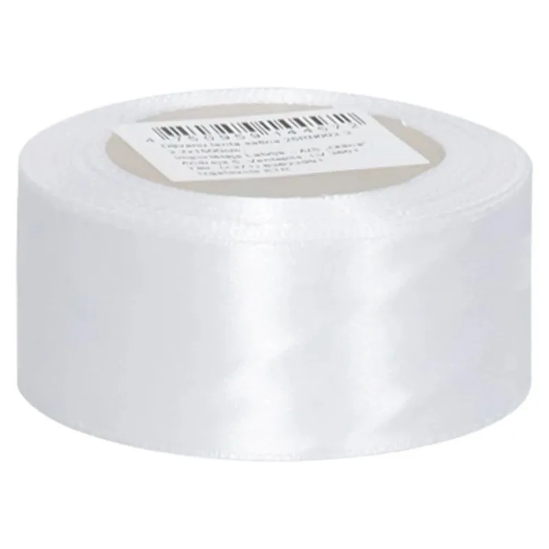 Dāvanu lenta satīna 3.2x1500cm, balta