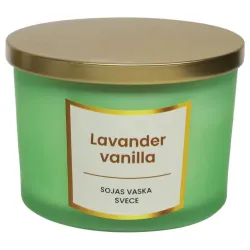 Svece no sojas vaska 400g, Lavender vanilla