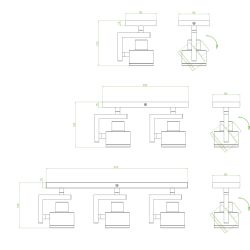 Gaismeklis gu10162c-1r 42w gu10